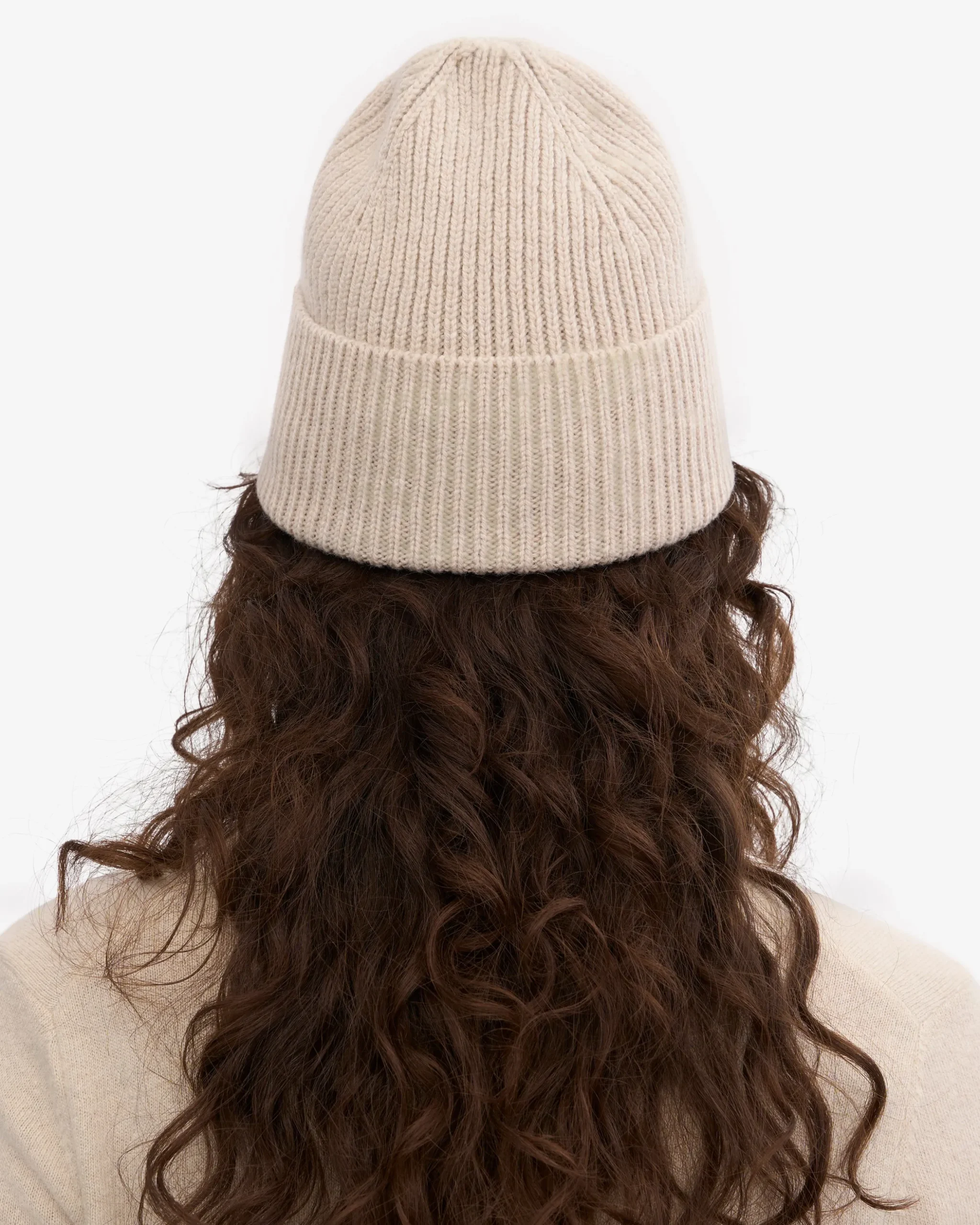 Merino Wool Beanie - Ivory White
