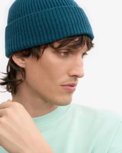 Merino Wool Beanie - Ocean Green