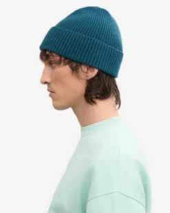 Merino Wool Beanie - Ocean Green