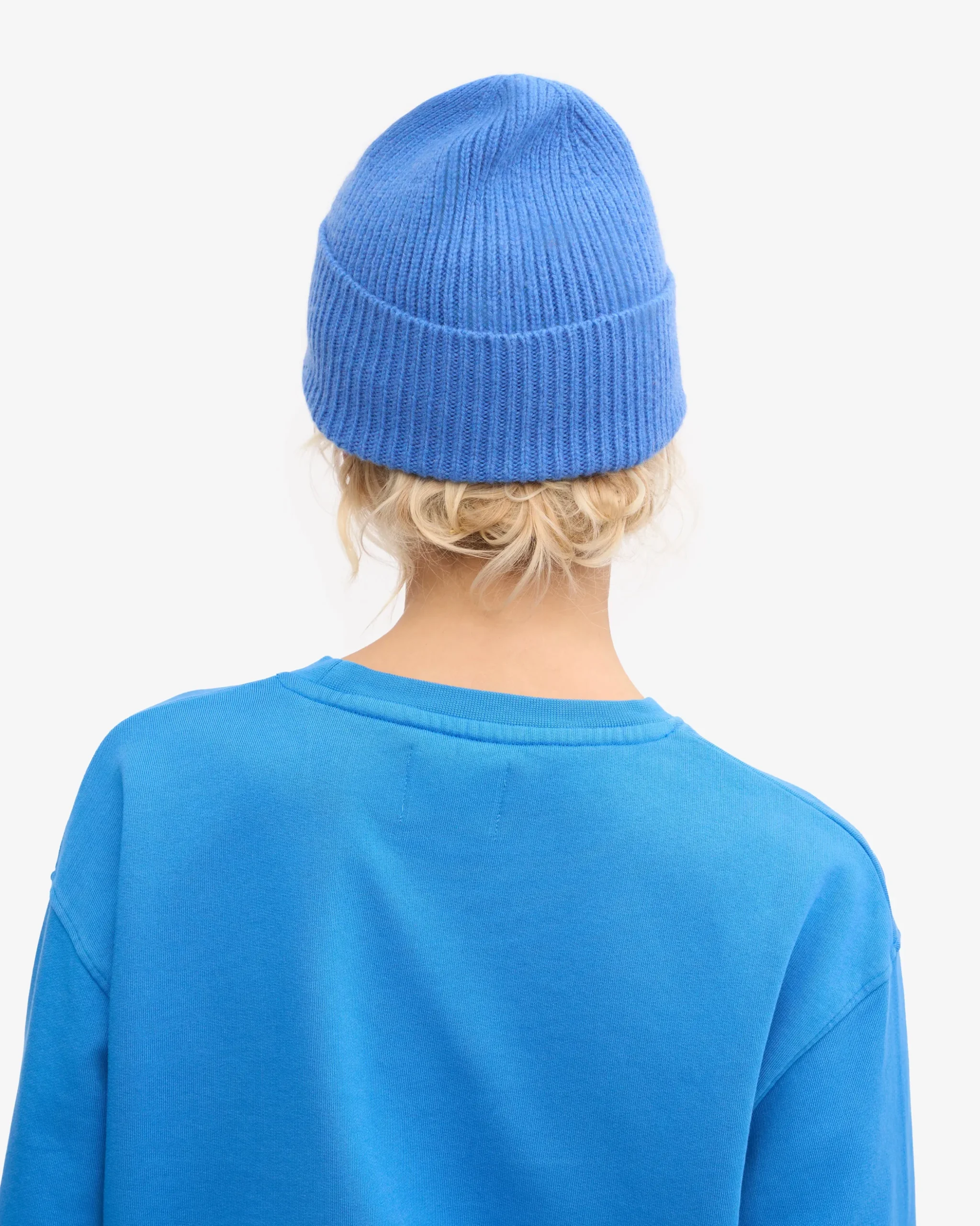 Merino Wool Beanie - Pacific Blue