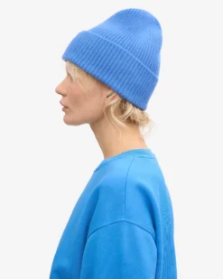 Merino Wool Beanie - Pacific Blue