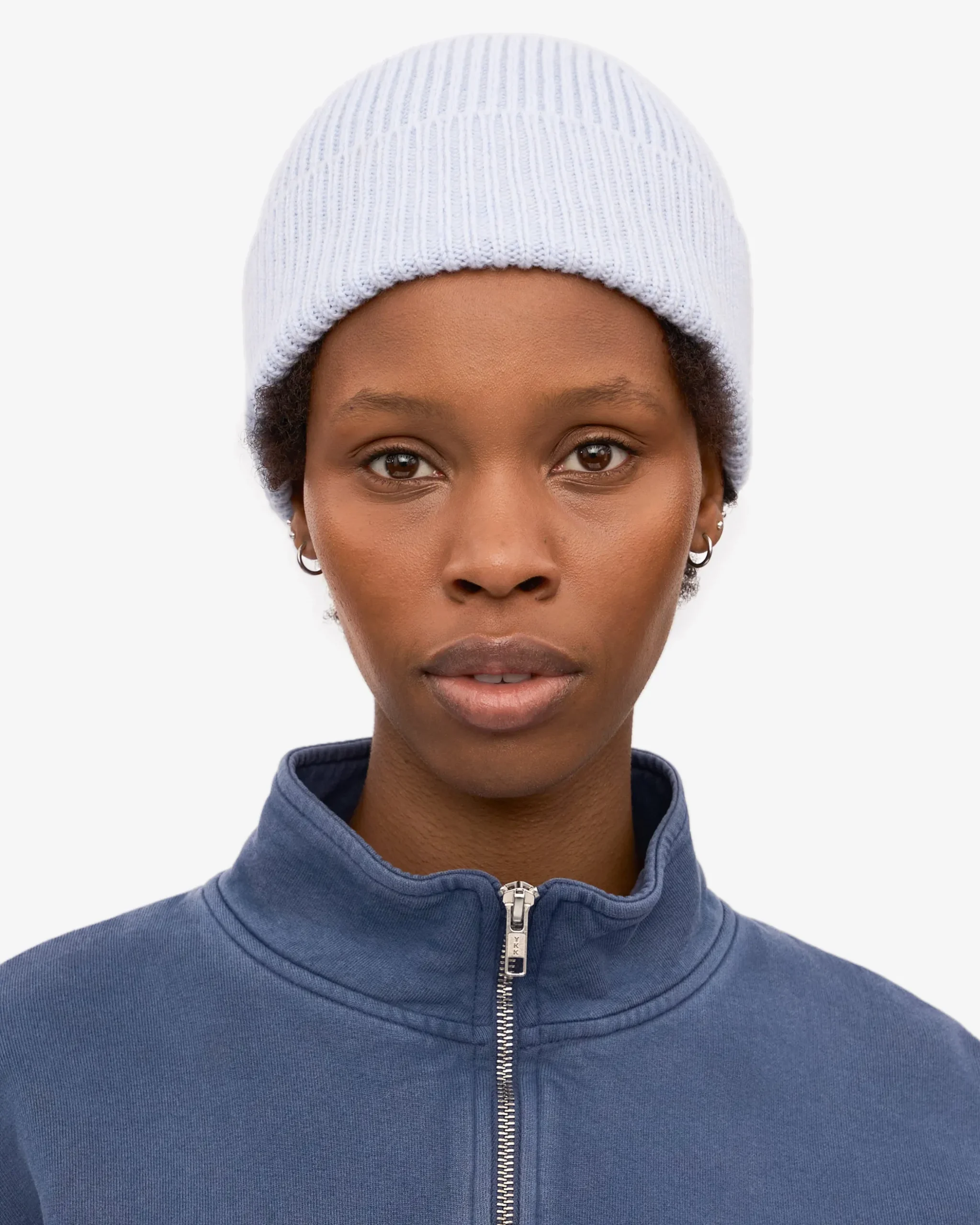 Merino Wool Beanie - Polar Blue