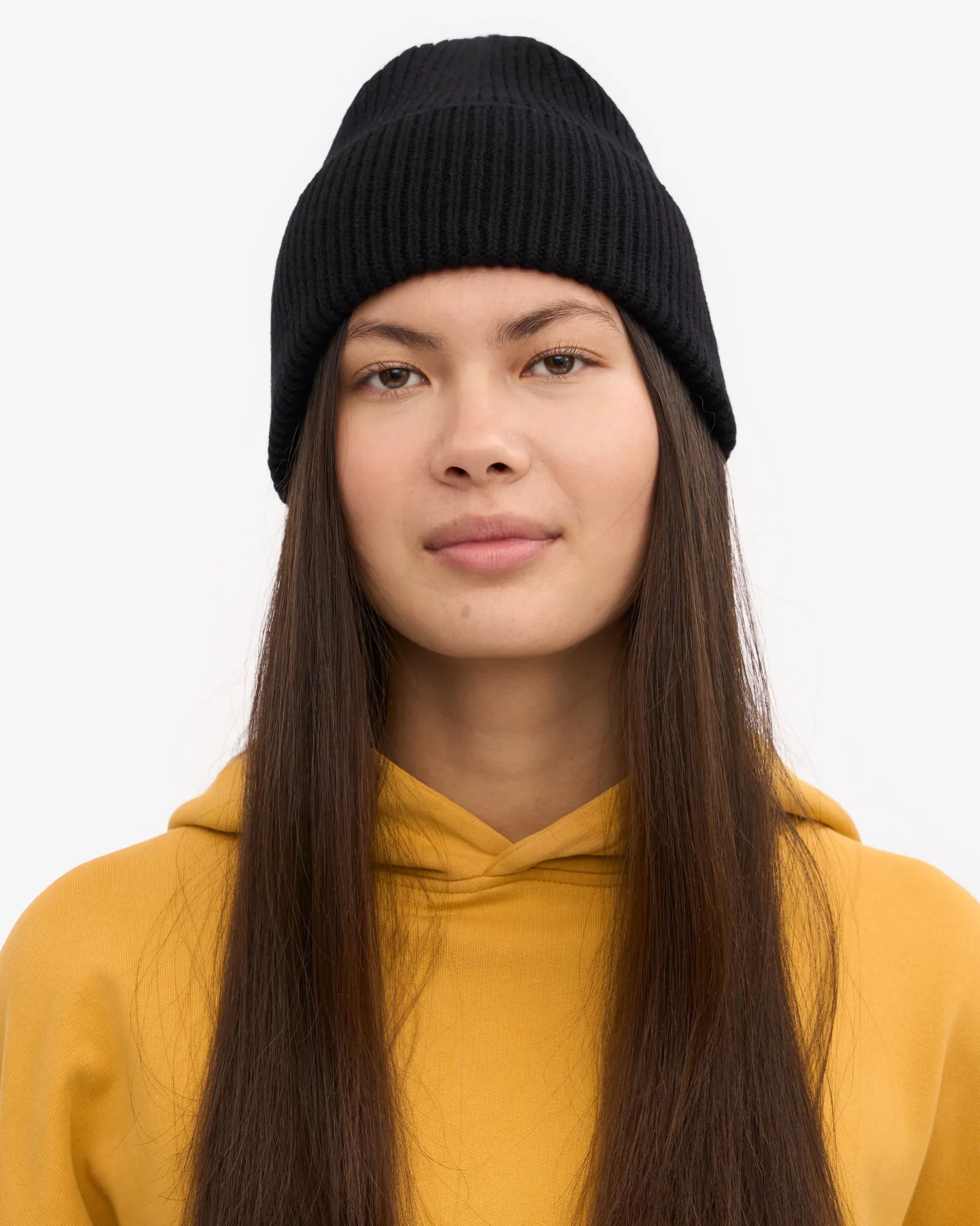 Merino Wool Beanie & Scarf - Deep Black