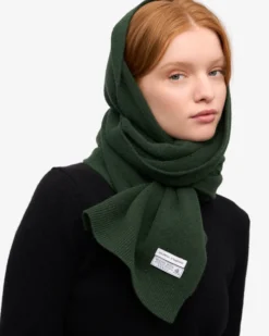 Merino Wool Beanie & Scarf - Emerald Green