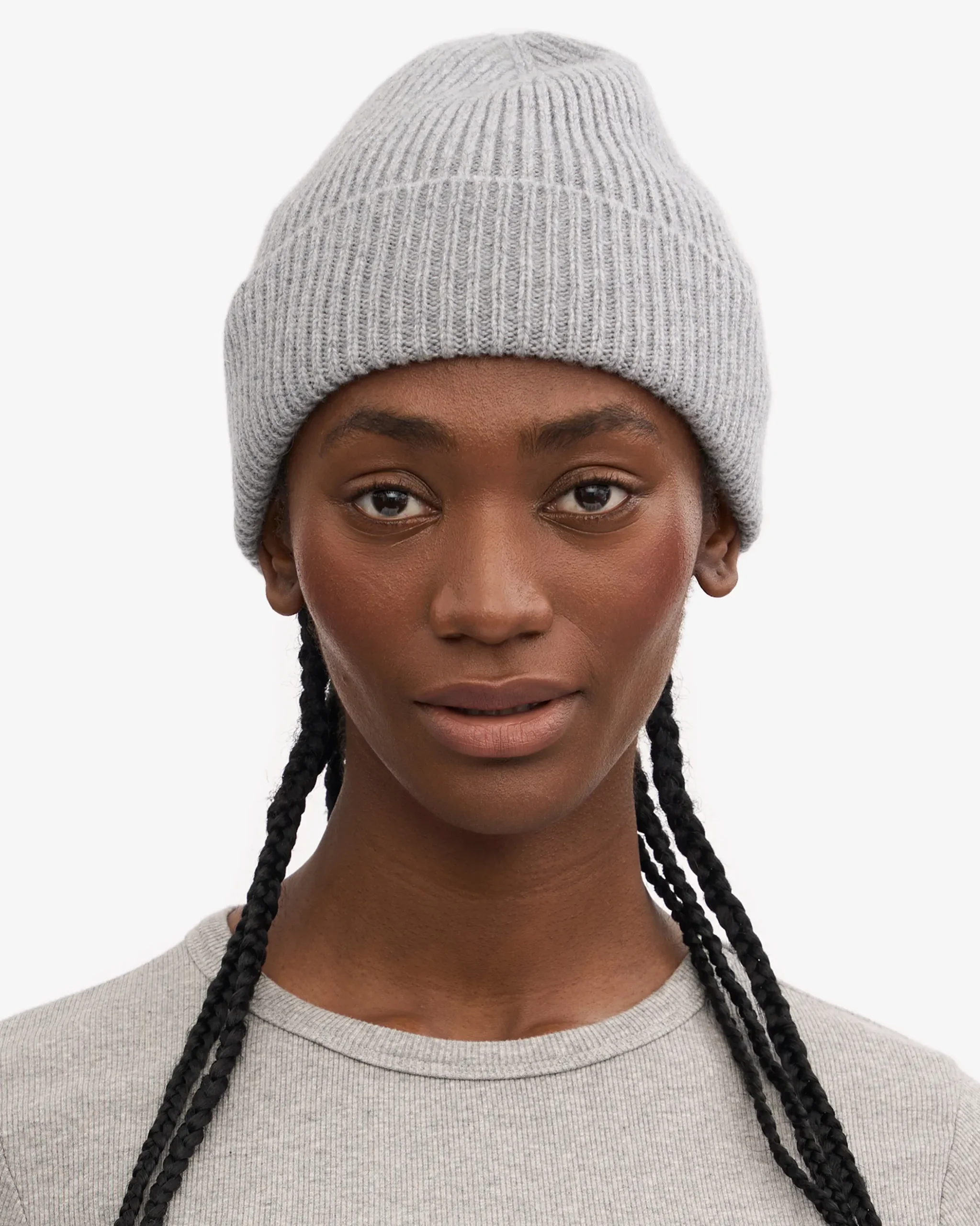 Merino Wool Beanie & Scarf - Heather Grey