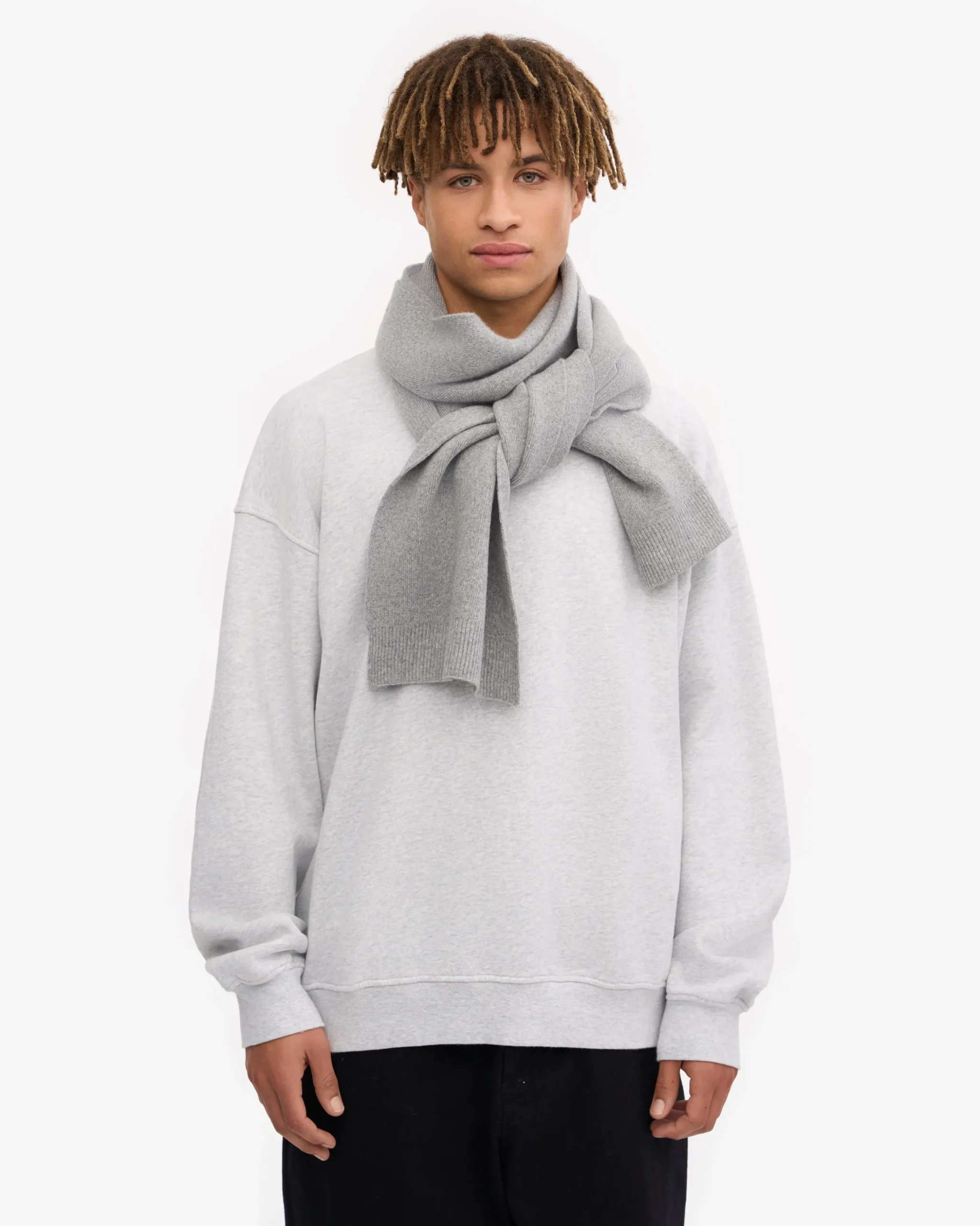 Merino Wool Beanie & Scarf - Heather Grey