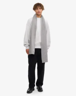 Merino Wool Beanie & Scarf - Heather Grey