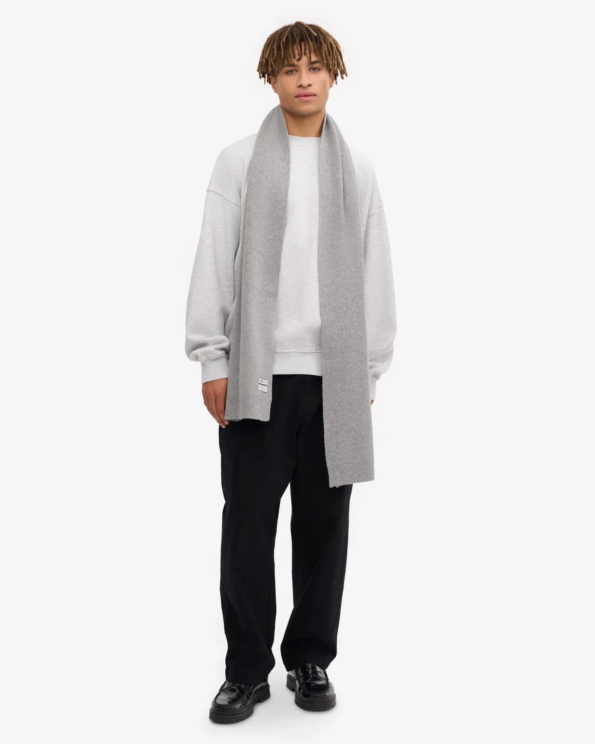 Merino Wool Beanie & Scarf - Heather Grey