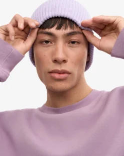 Merino Wool Beanie - Steel Blue