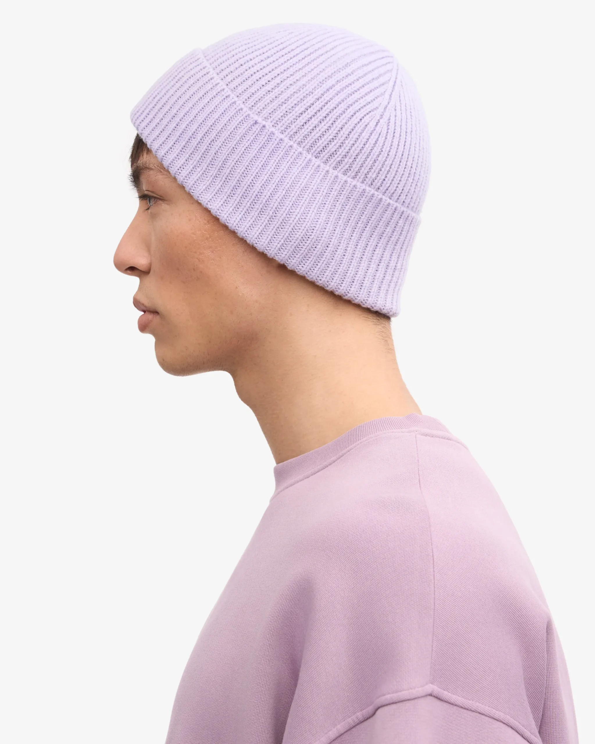 Merino Wool Beanie - Steel Blue