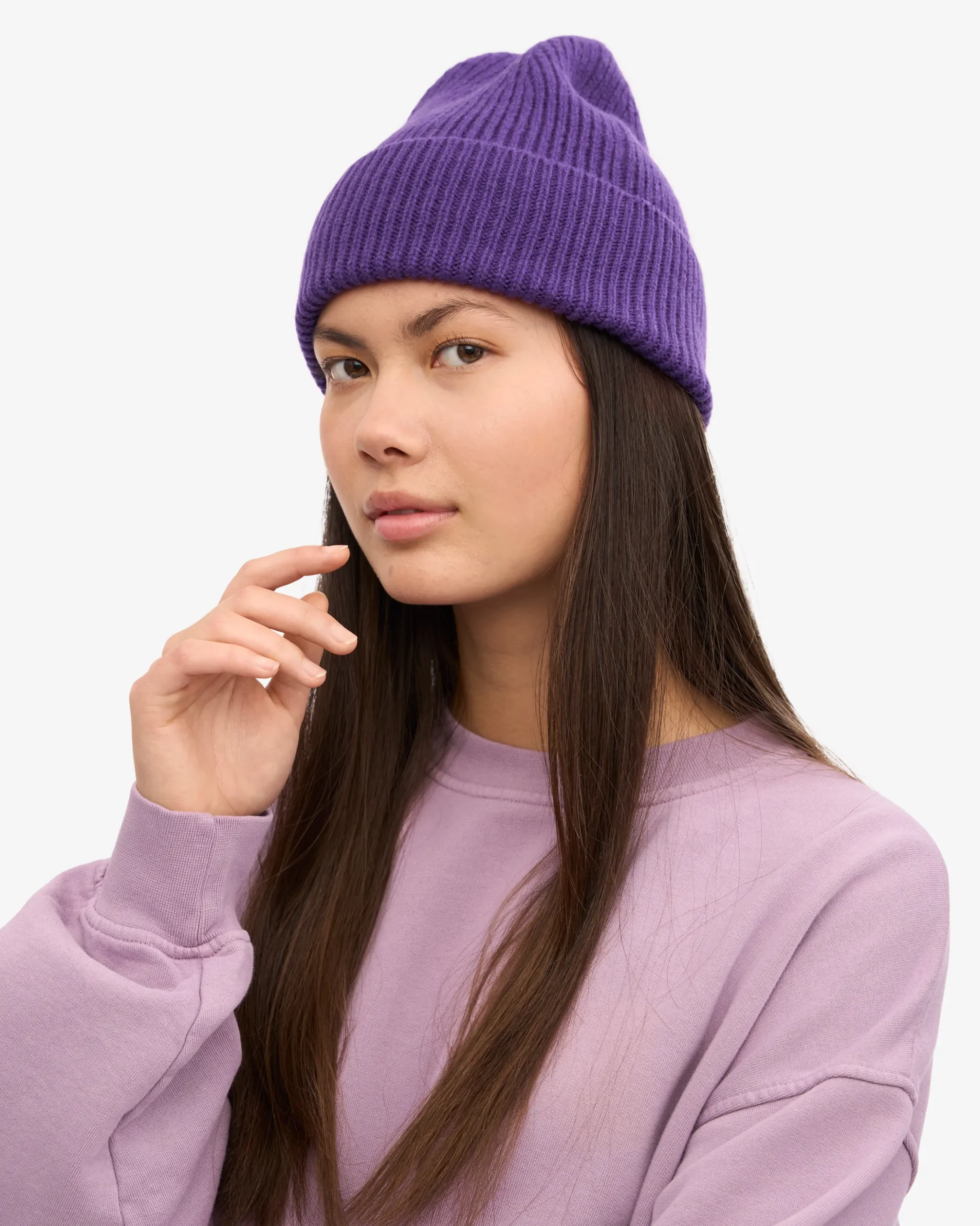 Merino Wool Beanie - Ultra Violet