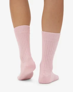 Merino Wool Blend Sock - Faded Pink