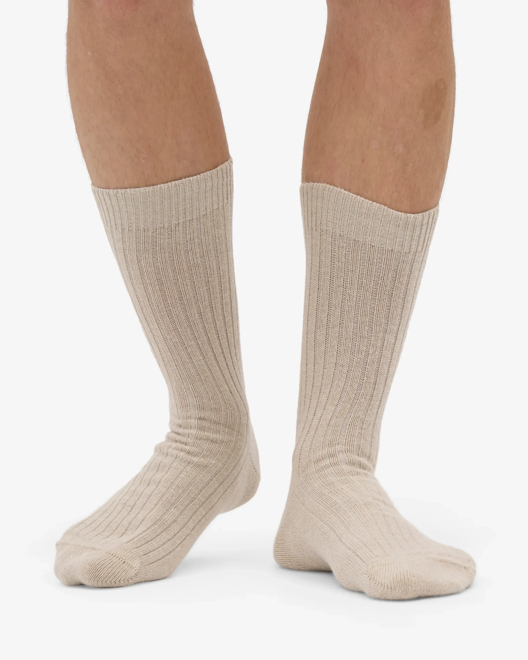 Merino Wool Blend Sock - Ivory White