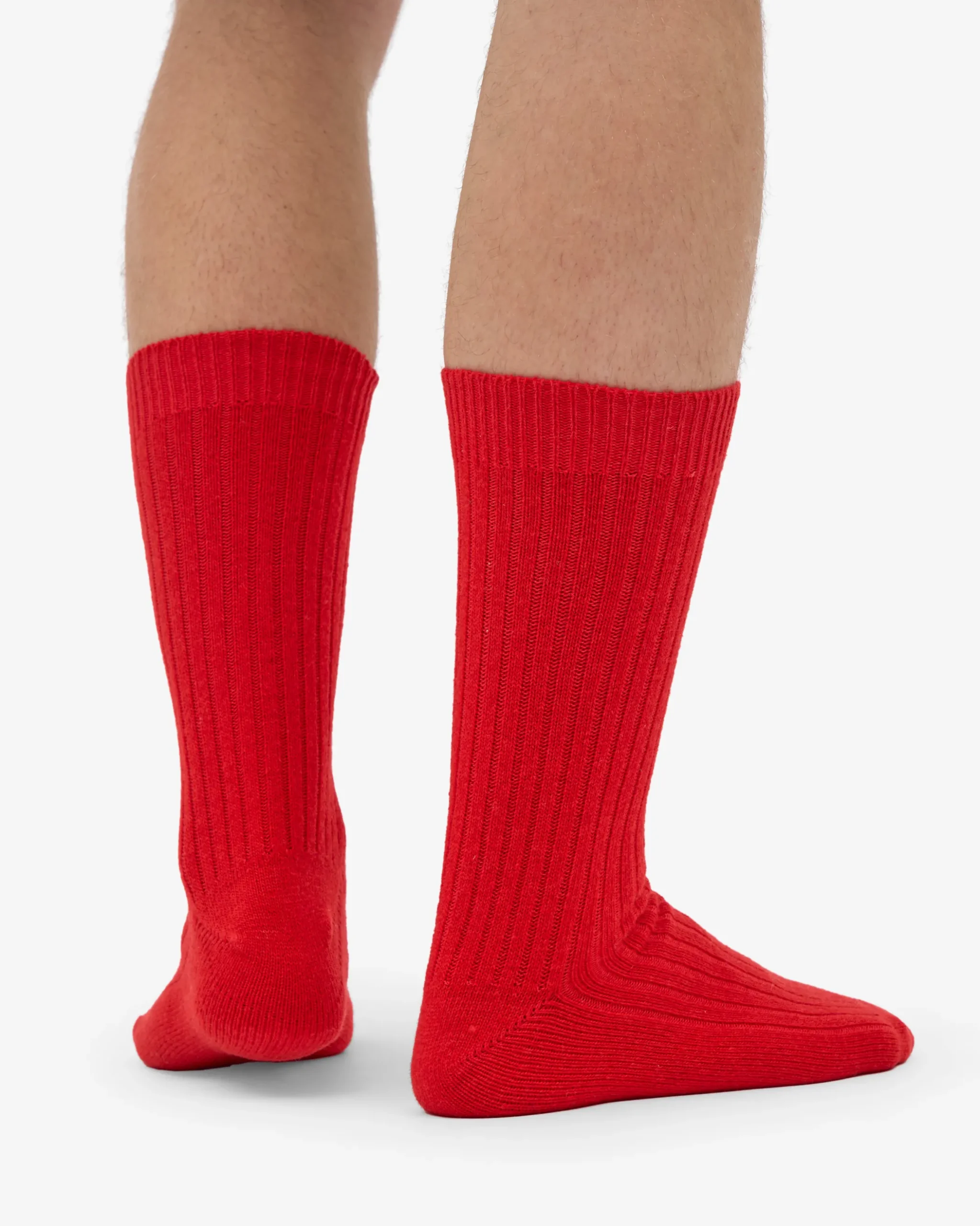 Merino Wool Blend Sock - Red Tangerine