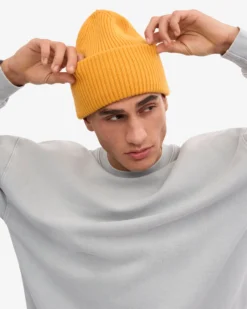 Merino Wool Hat - Burned Yellow