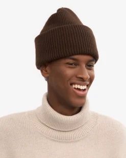 Merino Wool Hat - Coffee Brown
