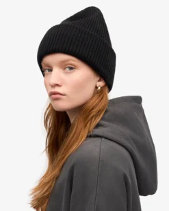 Merino Wool Hat - Deep Black