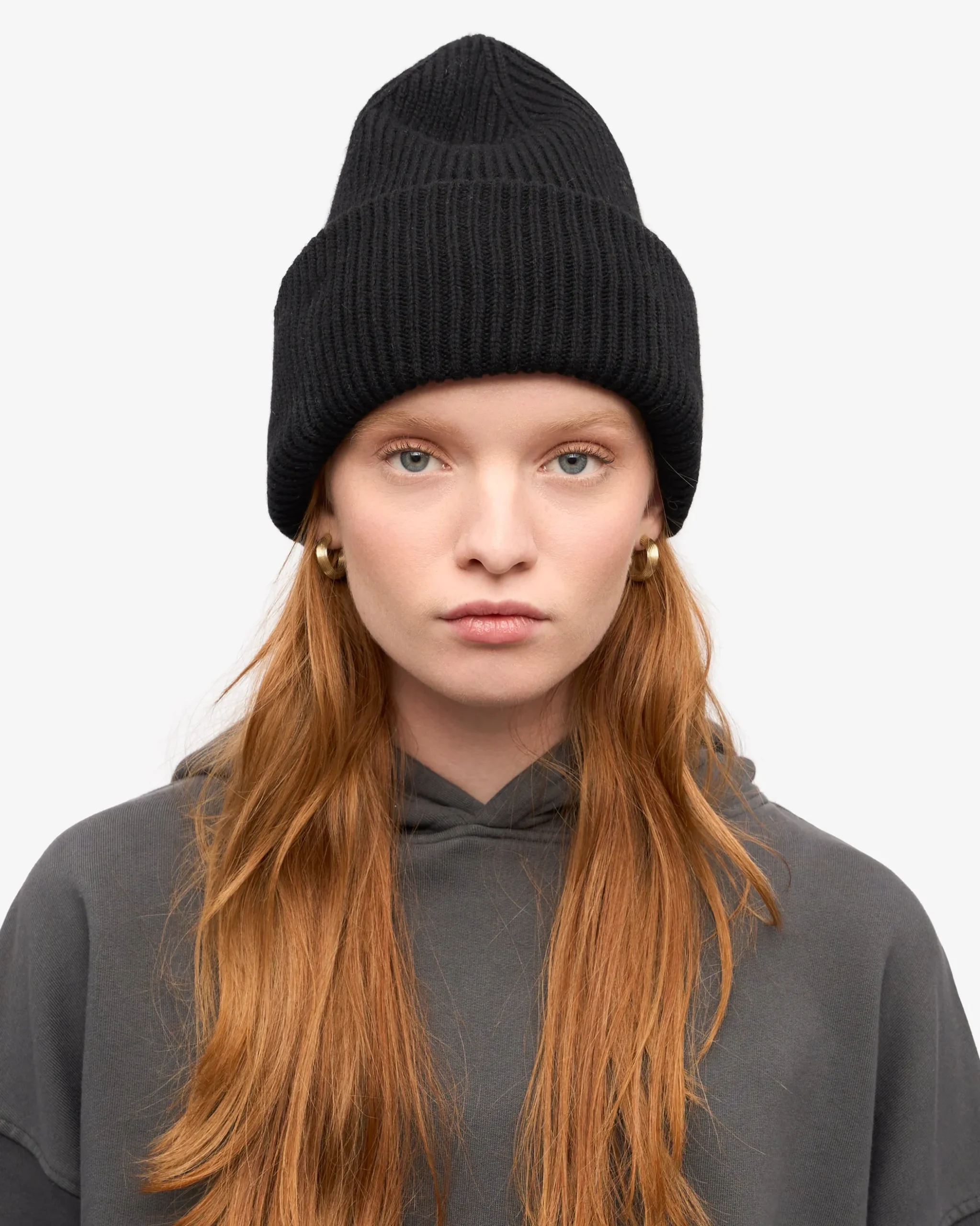 Merino Wool Hat - Deep Black
