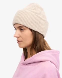 Merino Wool Hat - Ivory White