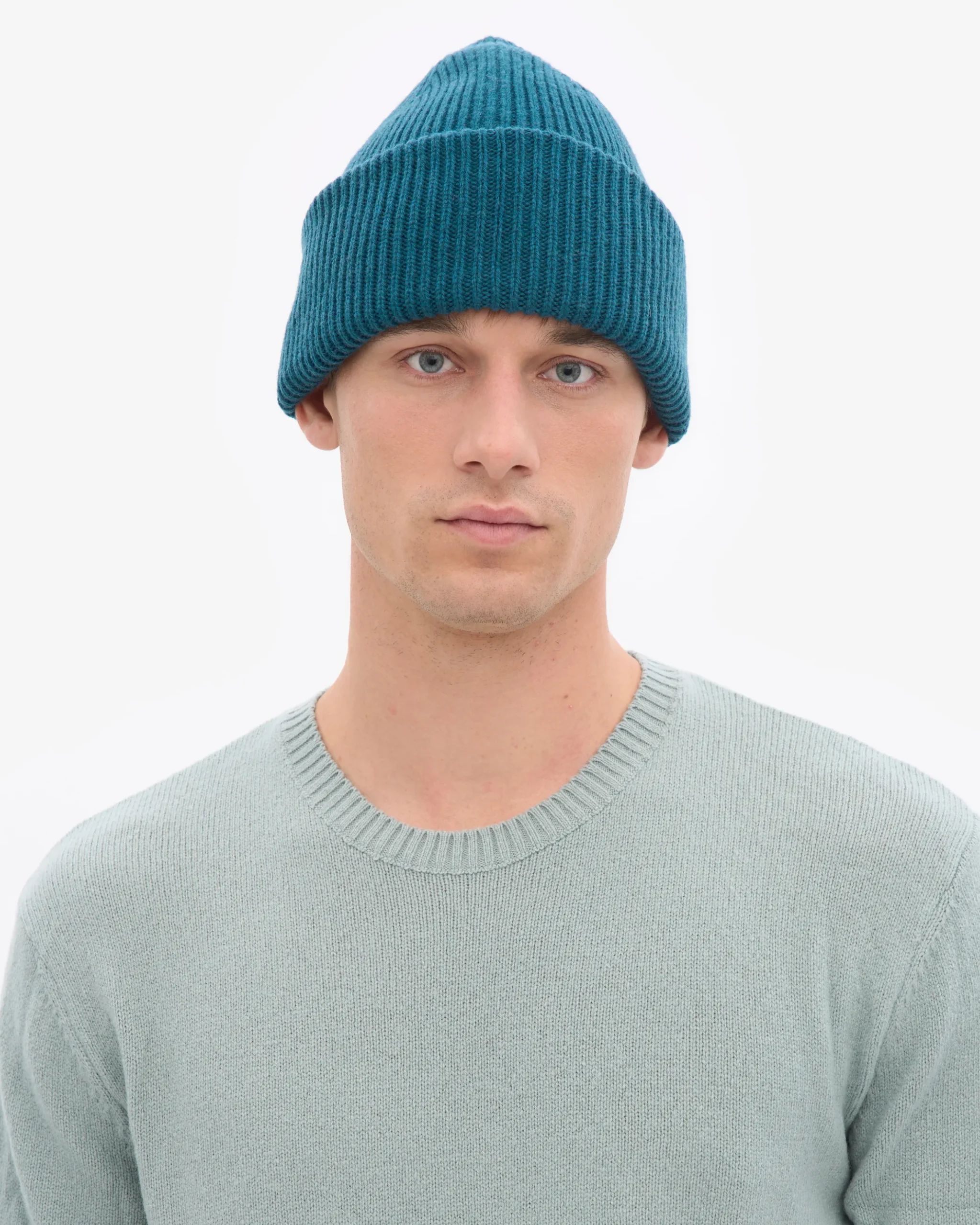 Merino Wool Hat - Ocean Green