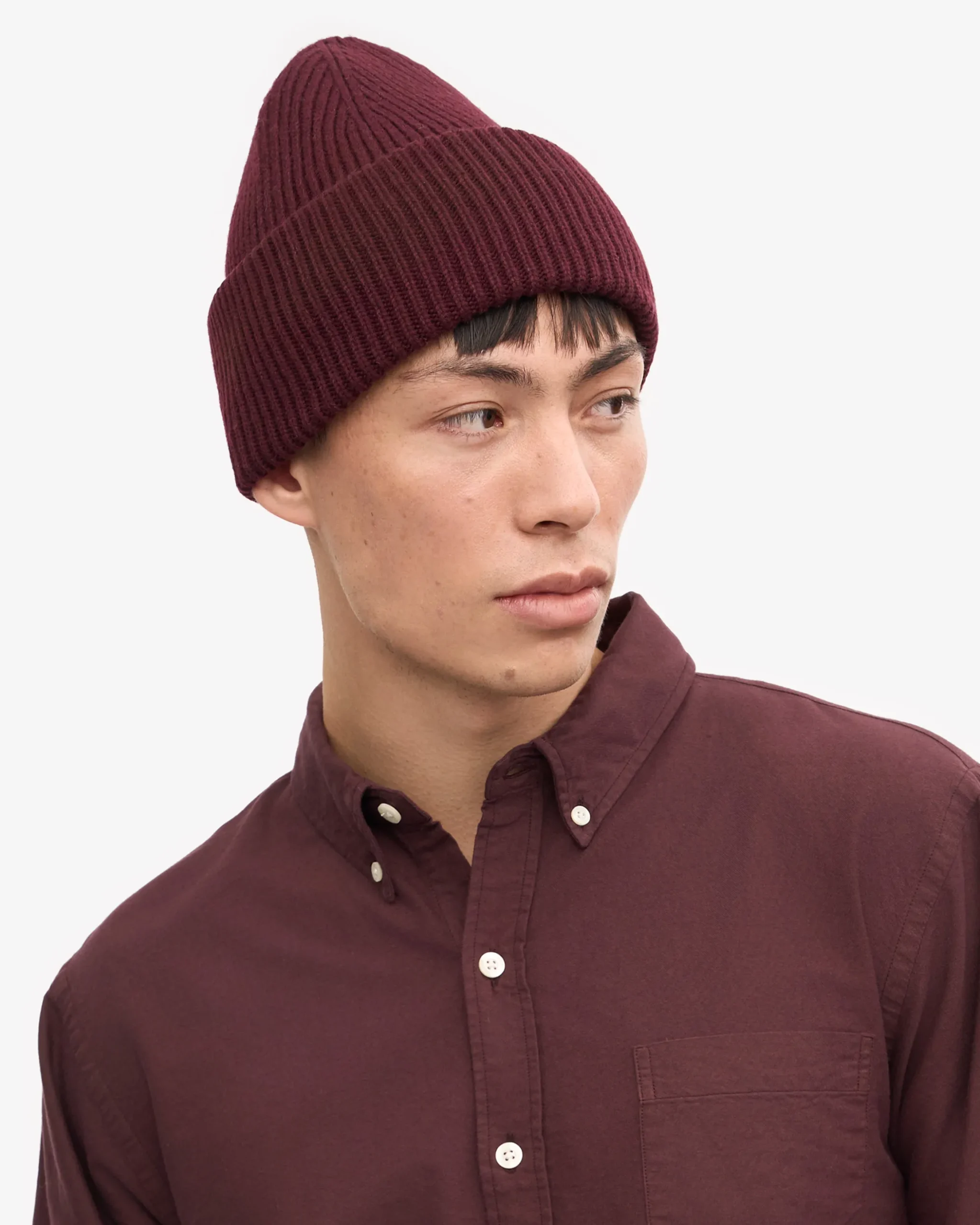 Merino Wool Hat - Oxblood Red