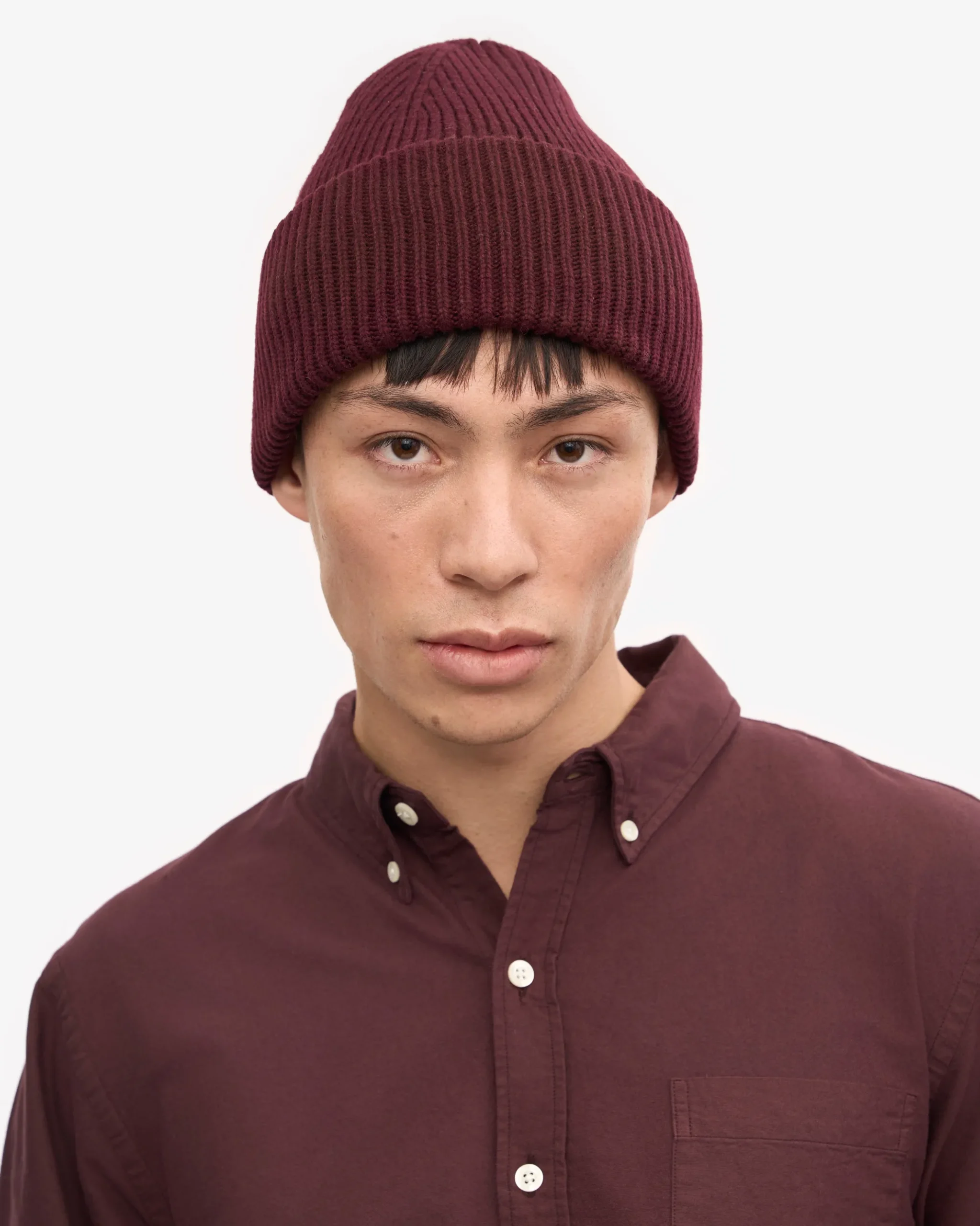 Merino Wool Hat - Oxblood Red