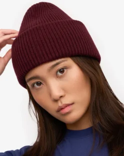 Merino Wool Hat - Oxblood Red
