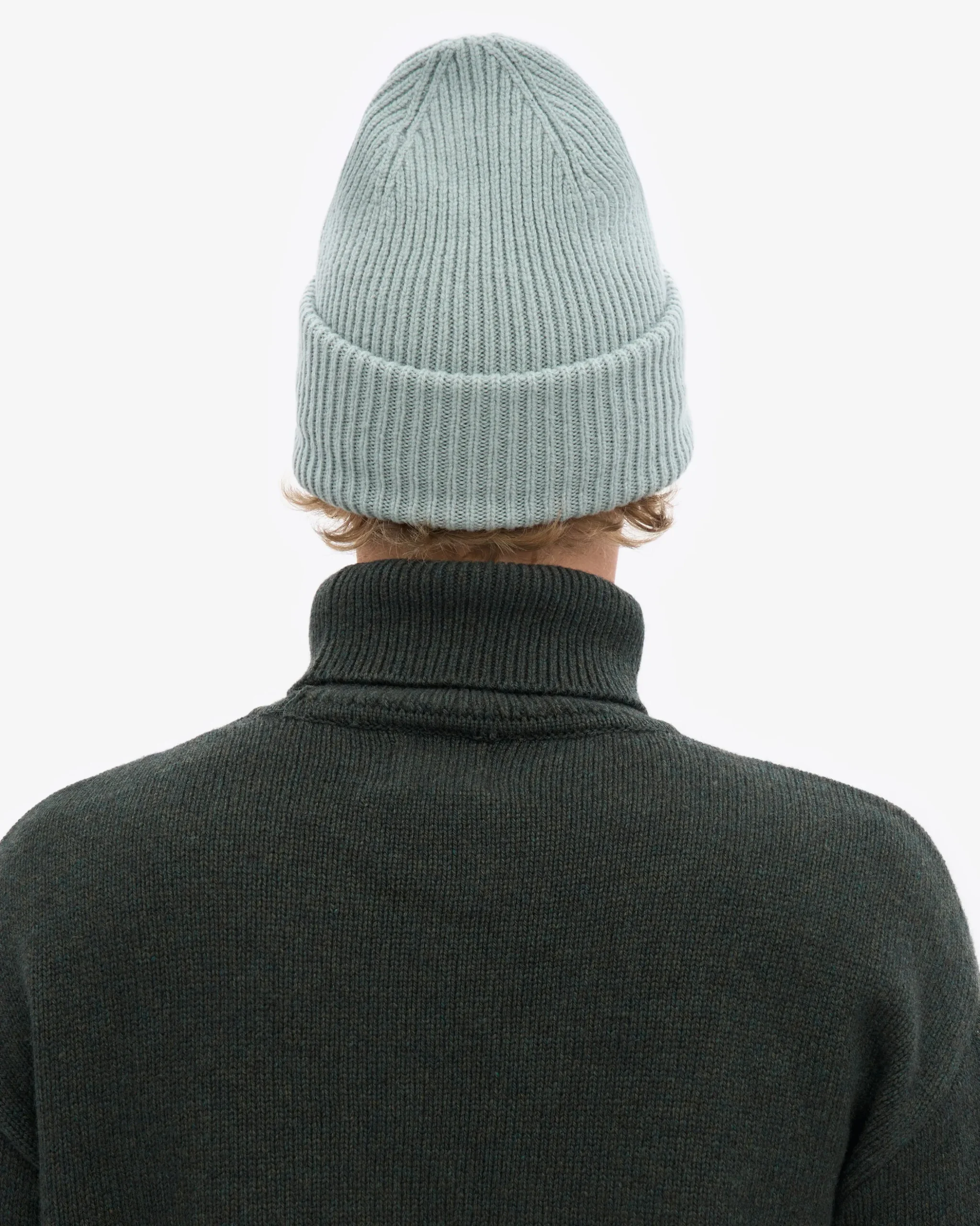 Merino Wool Hat - Steel Blue