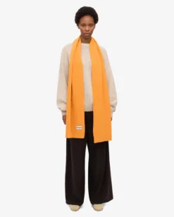 Merino Wool Scarf - Burned Yellow