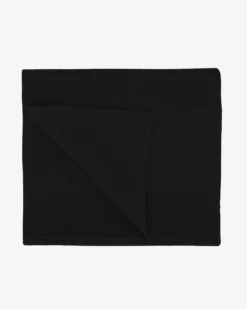 Merino Wool Scarf - Deep Black