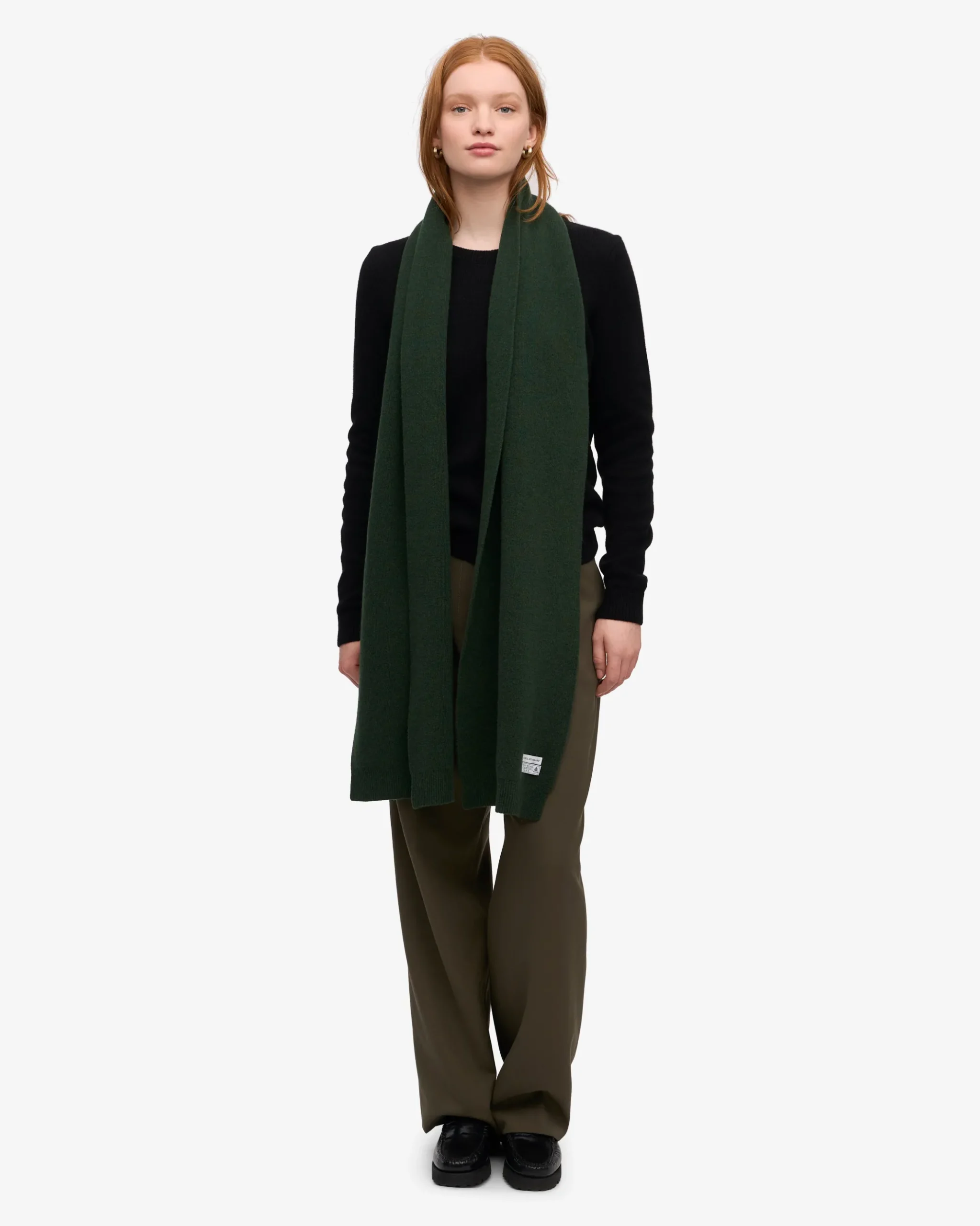 Merino Wool Scarf - Emerald Green