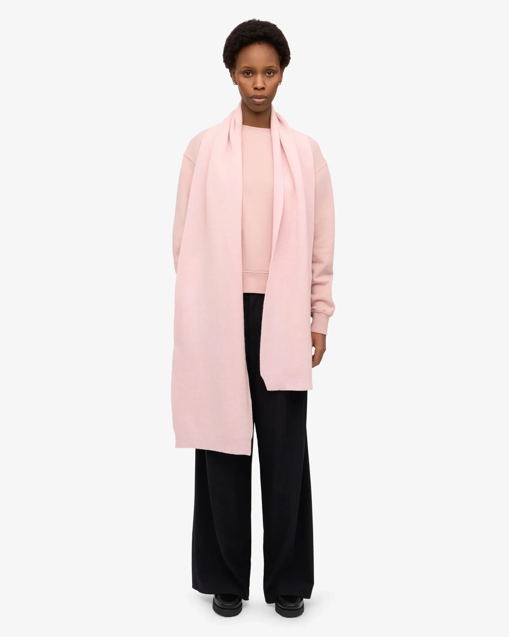 Merino Wool Scarf - Faded Pink