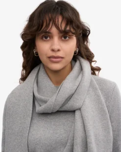 Merino Wool Scarf - Heather Grey
