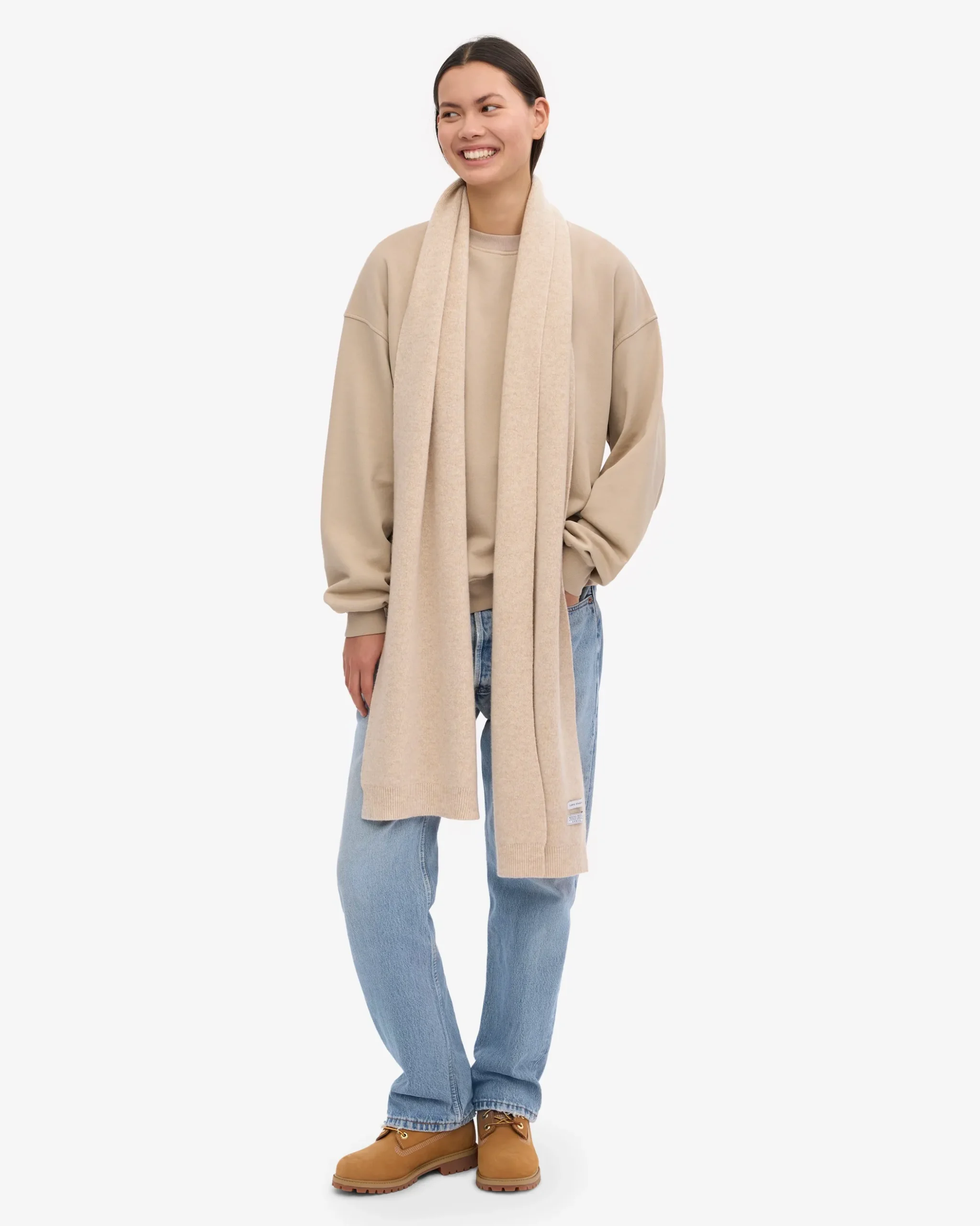 Merino Wool Scarf - Ivory White