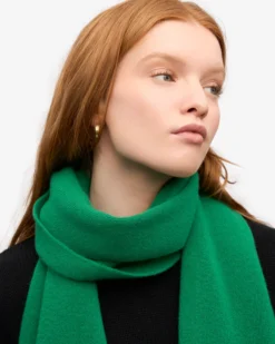 Merino Wool Scarf - Kelly Green