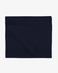 Merino Wool Scarf - Navy Blue
