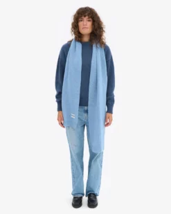 Merino Wool Scarf - Seaside Blue
