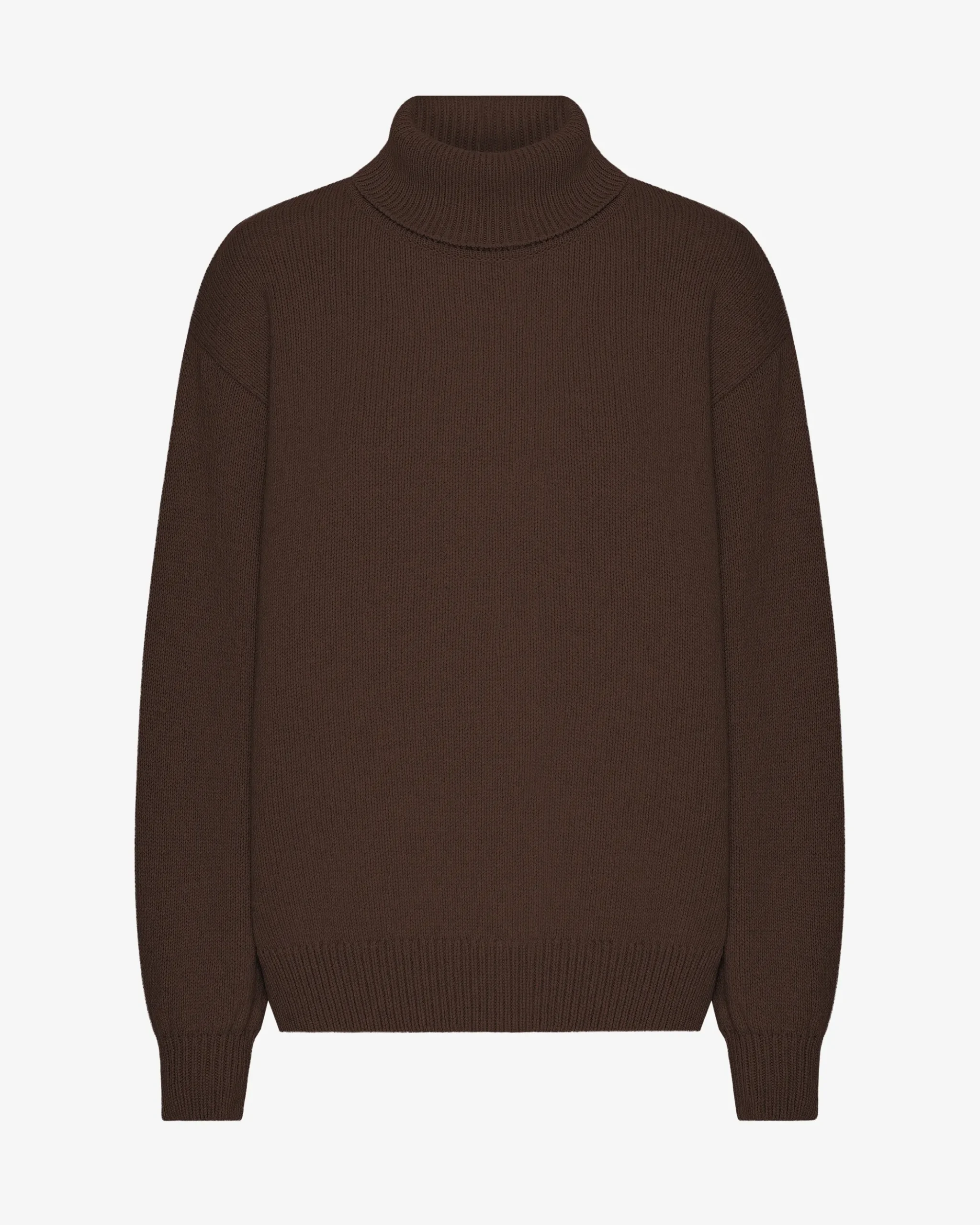 Merino Wool Turtleneck - Coffee Brown