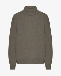 Merino Wool Turtleneck - Dusty Olive