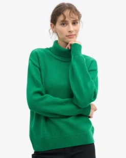 Merino Wool Turtleneck - Kelly Green