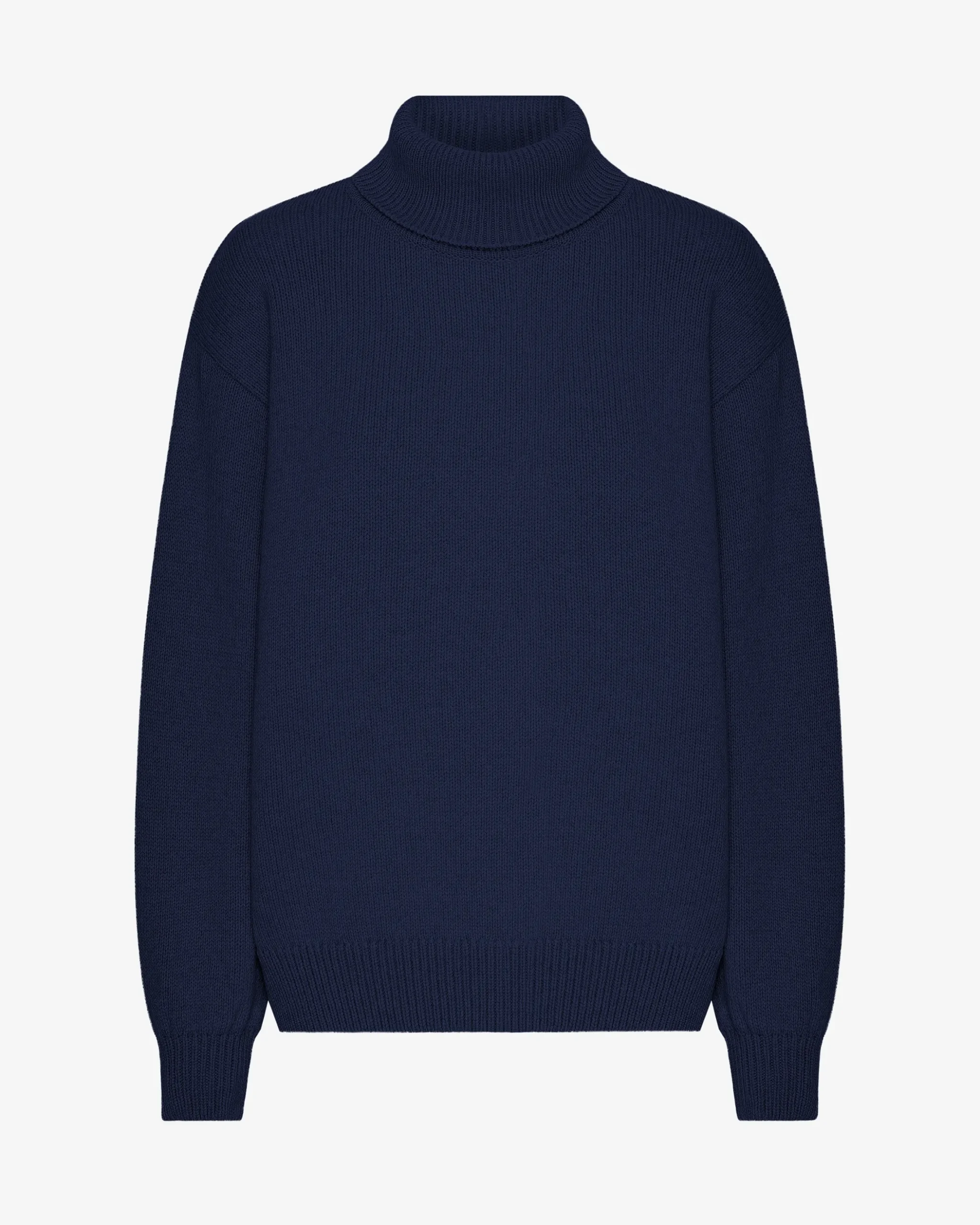 Merino Wool Turtleneck - Marine Blue