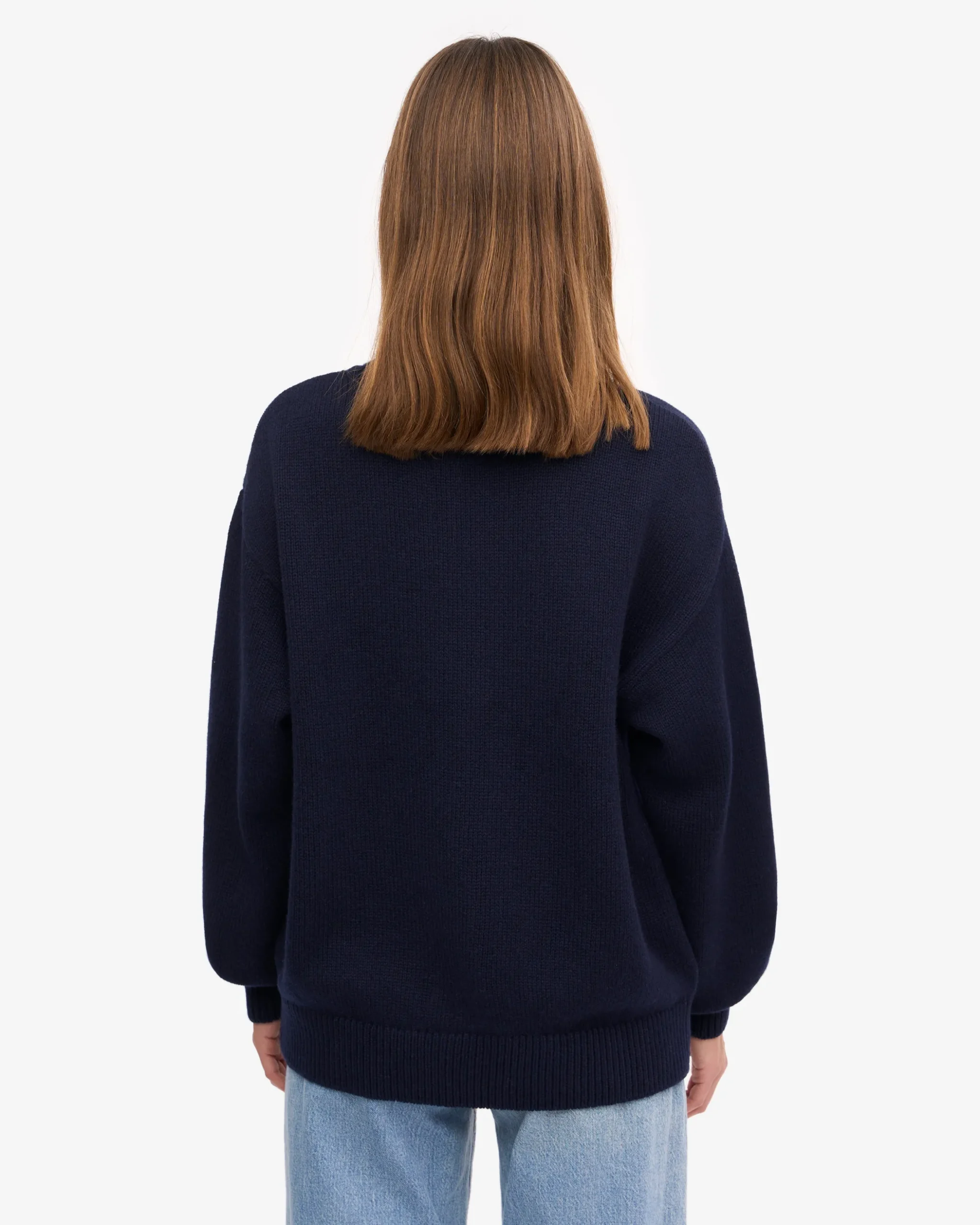 Merino Wool Turtleneck - Navy Blue
