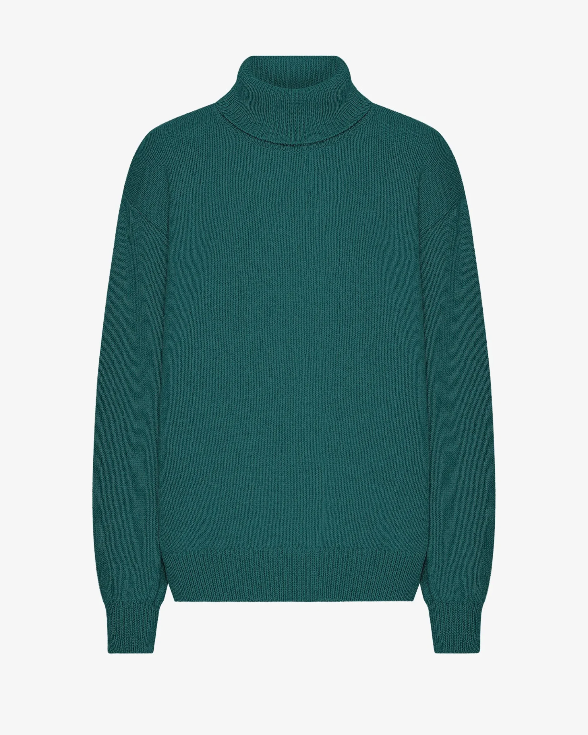 Merino Wool Turtleneck - Ocean Green