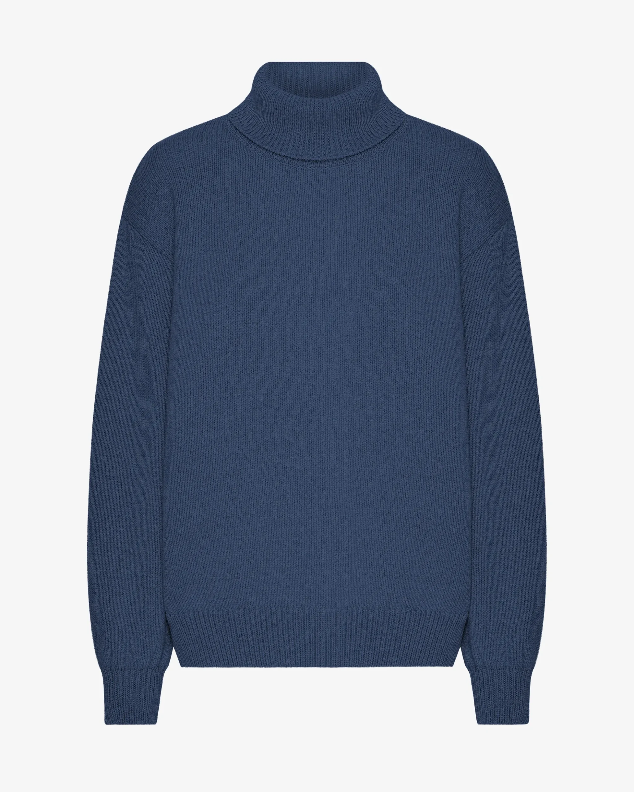 Merino Wool Turtleneck - Petrol Blue