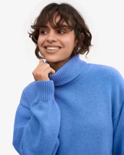 Merino Wool Turtleneck - Snow Melange