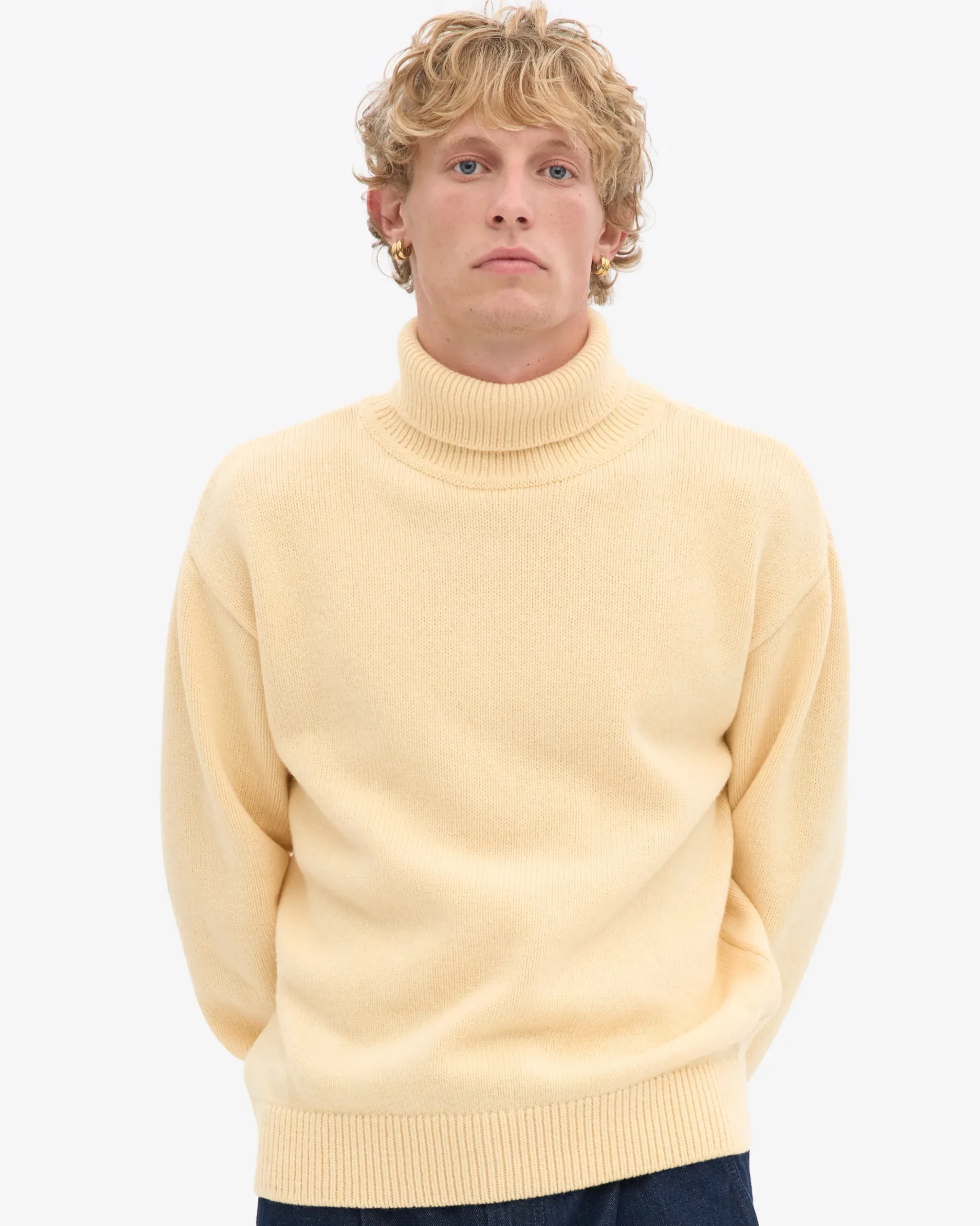 Merino Wool Turtleneck - Soft Yellow
