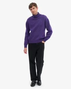 Merino Wool Turtleneck - Ultra Violet
