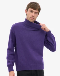 Merino Wool Turtleneck - Ultra Violet