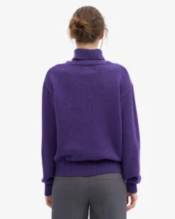 Merino Wool Turtleneck - Ultra Violet