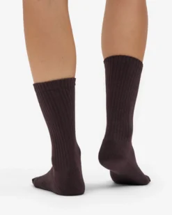 Organic Active Sock - Coffee Brown (3-Pack)
